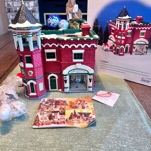 Department 56 Snow Village Fire Station No. 3 Lit Building 54914 ~Never Used!
